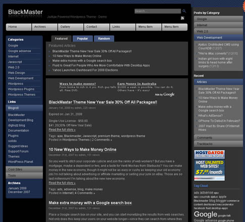 BlackMaster theme BlackMaster theme
