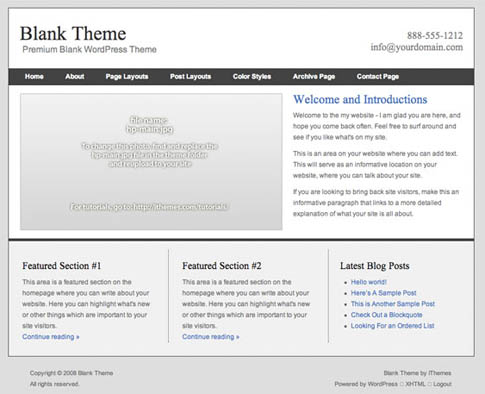 Blank WordPress Theme Blank WordPress Theme