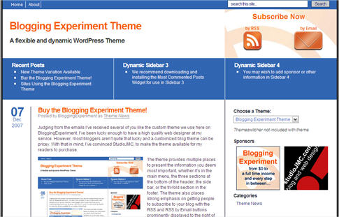 Blogging Experiment Blogging Experiment theme