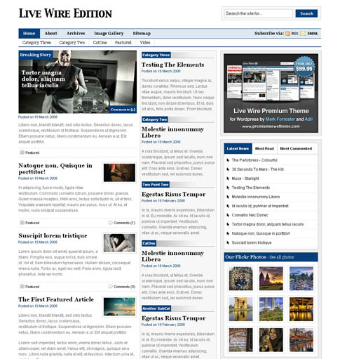 Live Wire Edition Theme