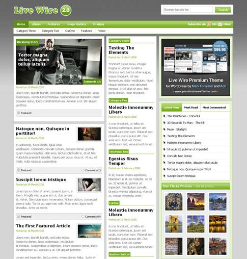 Live wire 2.0 theme Live Wire 2.0 Theme