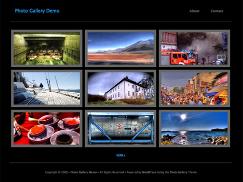Photo Gallery Theme Black
