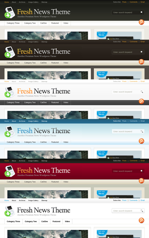 freshnews-colours Fresh News Theme Colours