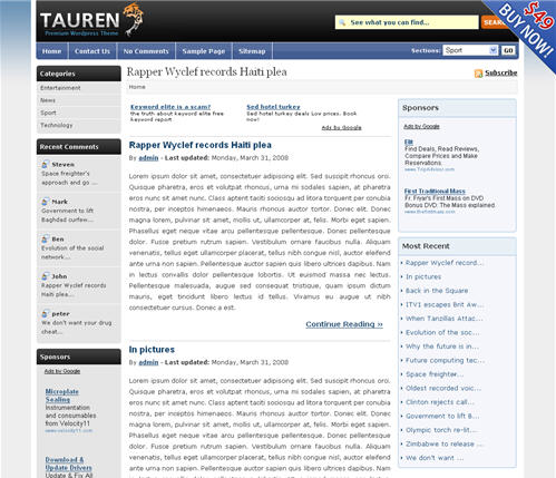 tauren-standard-theme Tauren WordPress Theme