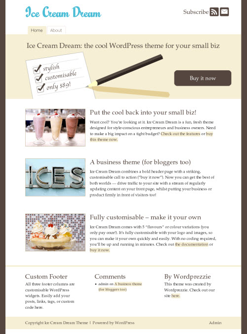 ice-cream-dream-theme Ice Cream Dream WordPress Theme