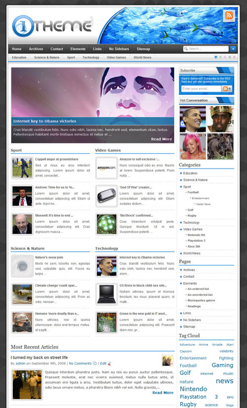 One theme wordpress