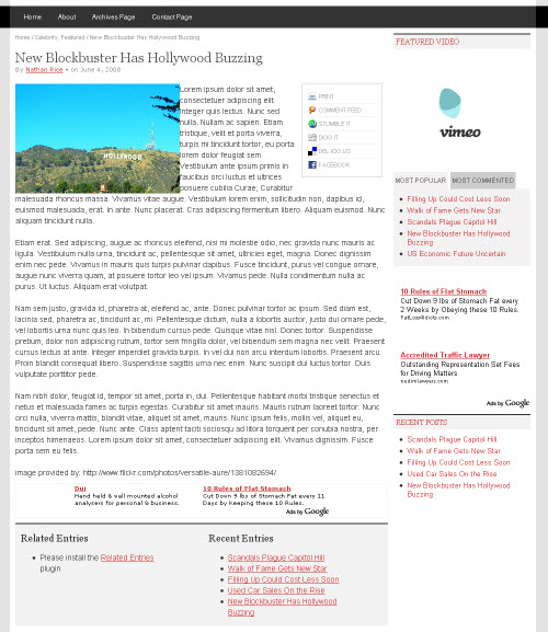 Proximity Theme Post Page