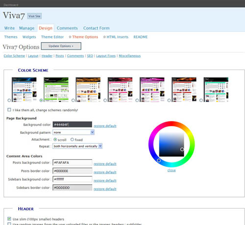 viva7-settings viva 7 setting page
