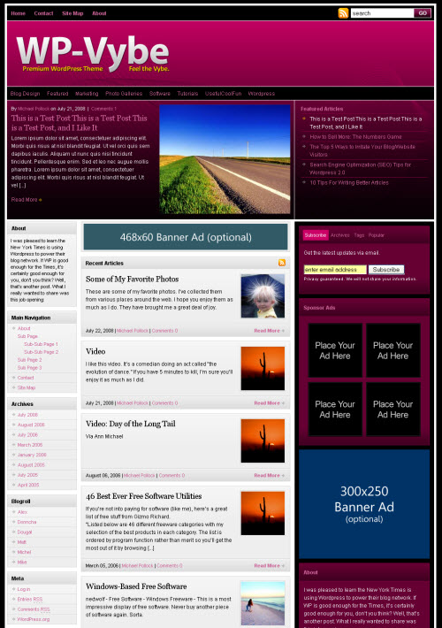wp-vybe WP Vybe WordPress Theme