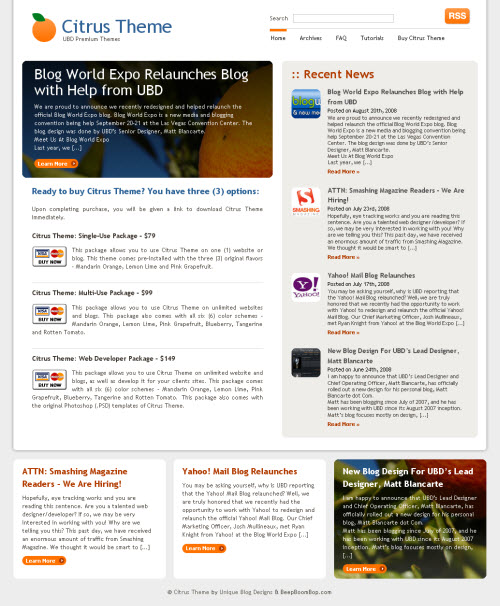 citrus-theme-orange citrus wordpress theme