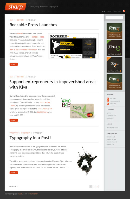 Sharp Theme