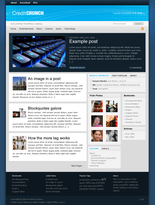 credit-crunch-theme credit crunch wordpress theme