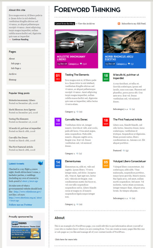 forword-thinking-fresh foreword thinking wordpress theme