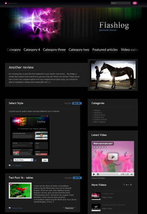 flashlog-theme Flashlog wordpress theme