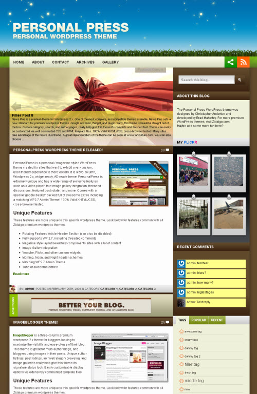 personalpress-theme personalpress wordpress theme