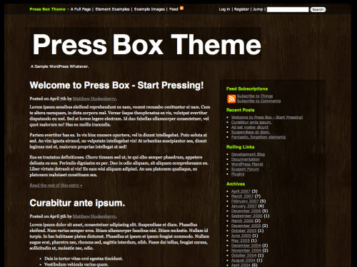 press box theme 3
