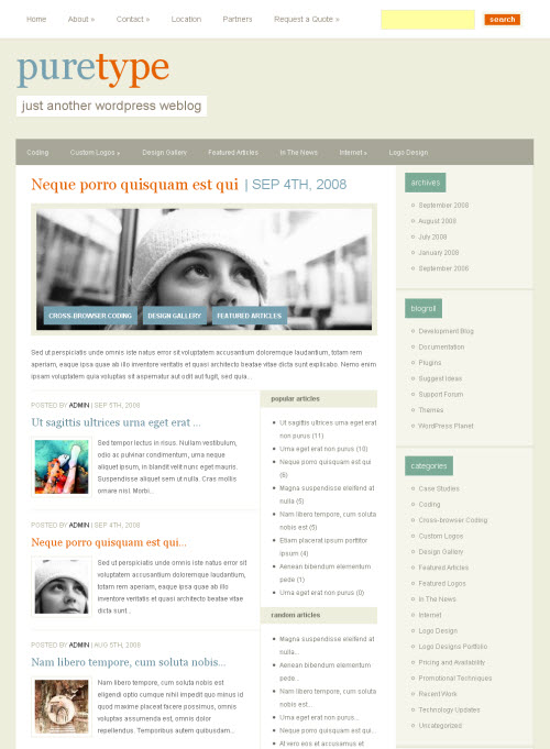 pure-type-theme puretype wordpress theme