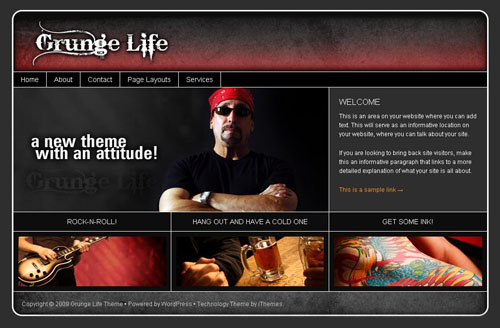 grunge life theme