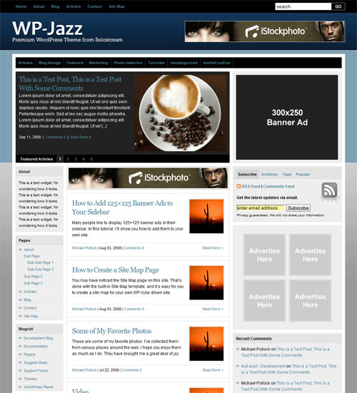 wp-jazz-theme wp jazz wordpress theme solostream