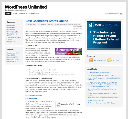 How to edit the Thesis theme footer easily