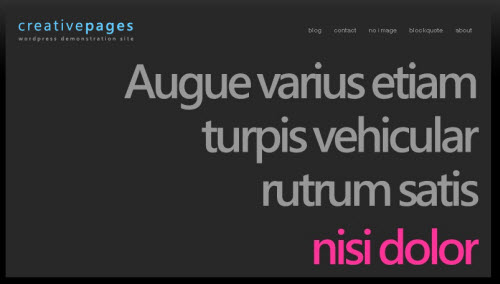 creative pages wordpress theme