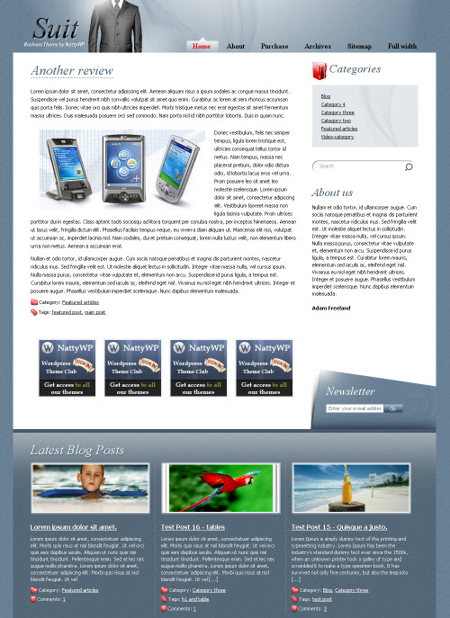 suit wordpress theme
