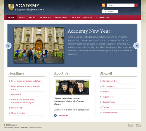 academy-theme academy wordpress theme