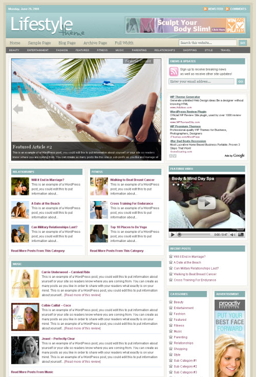 lifestyle-4-theme lifestyle 4.0 wordpress theme