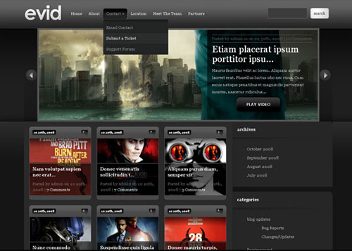evid-theme-v2 evid dark wordpress theme