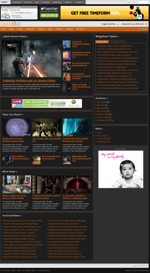 gameline-wordpress-theme gameline wordpress theme