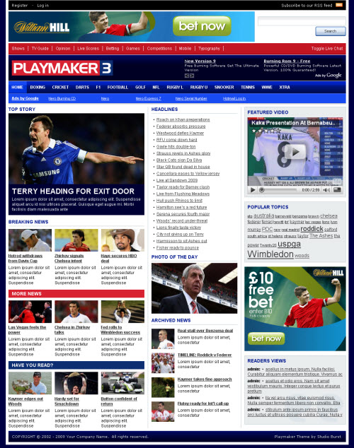 playmakers-3-theme playmaker 3 wordpress theme