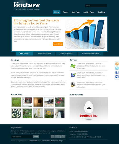 Venture-Business-Theme Venture Business CMS WordPress Theme