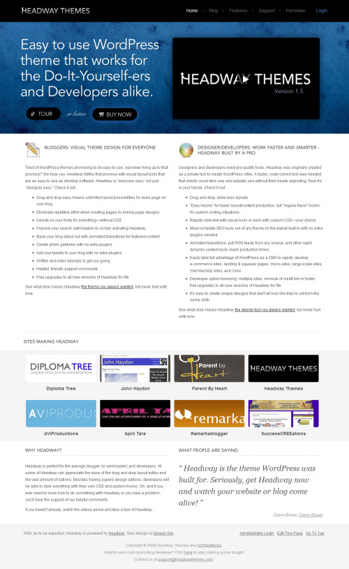headway wordpress affair 1.5