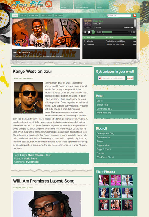 PopLife 84 Multimedia WordPress Theme