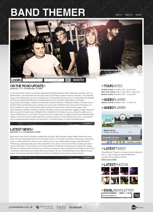 rugged-band-wordpress-theme band wordpress theme