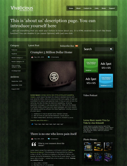 Vivalicious Premium WordPress Theme