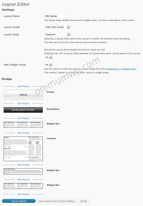 builder layout editor