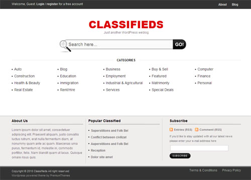 classifieds-wordpress-theme classifieds wordpress theme