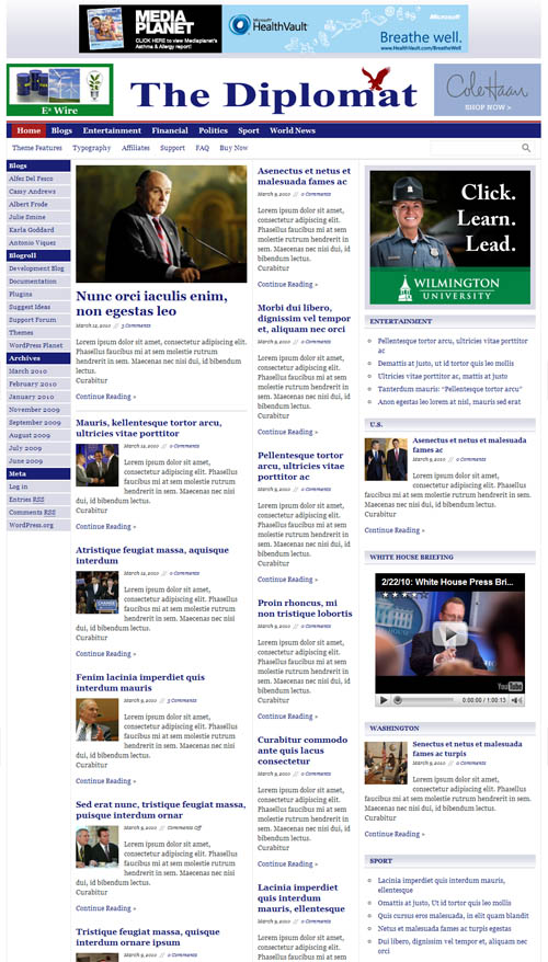 The Diplomat Premium WordPress Theme