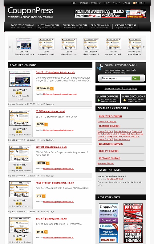 coupon wordpress theme