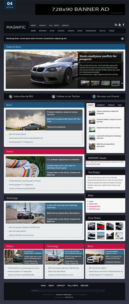 magnific wordpress theme
