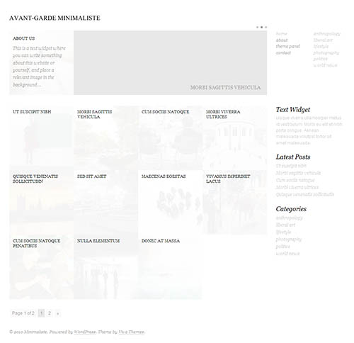 minimaliste wordpress theme