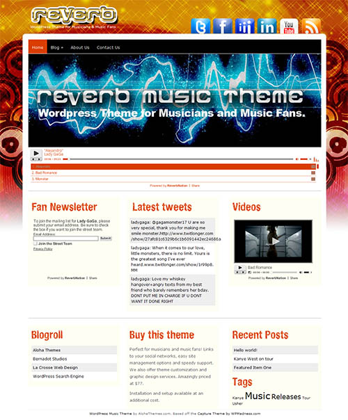 reverb-wordpress-theme reverb music wordpress theme