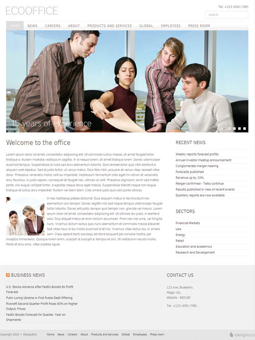 eco office wordpress theme