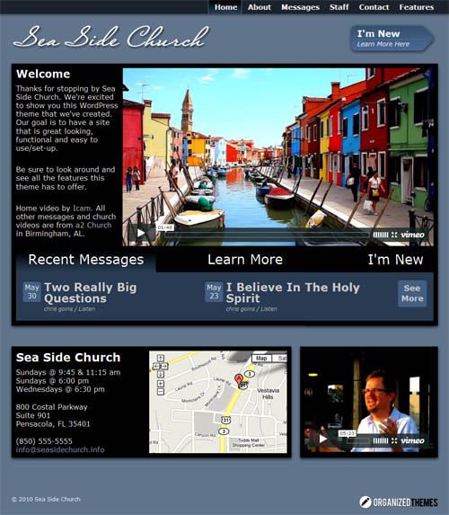 Sea Side Church WordPress Theme