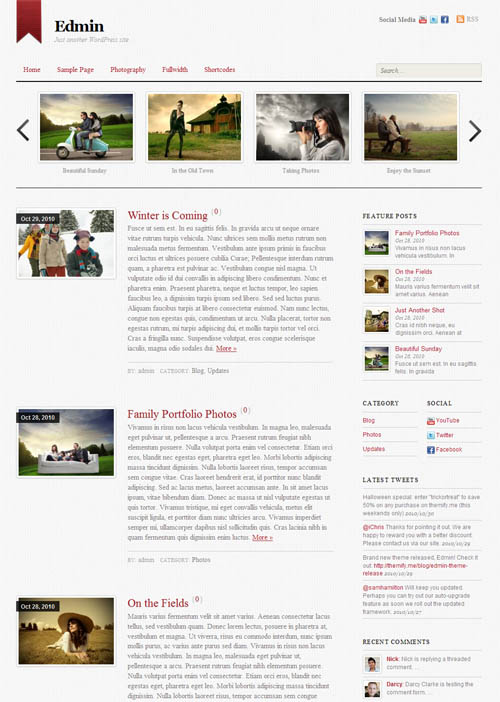 Edmin Premium WordPress Theme