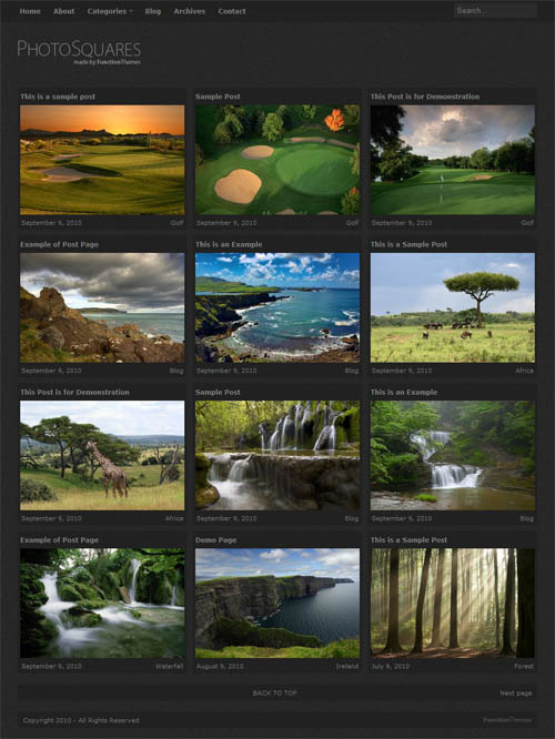 Photo Squares Premium WordPress Theme