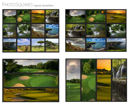Photo Squares WordPress Theme Layouts
