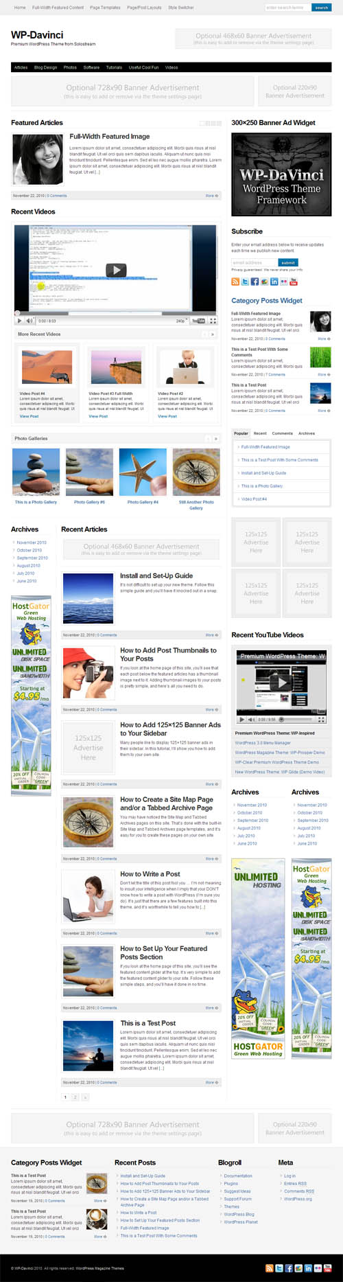 wp-davinci-wordpress-theme WP-DaVinci WordPress Theme Framework