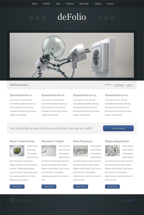 deFolio Premium WordPress Theme